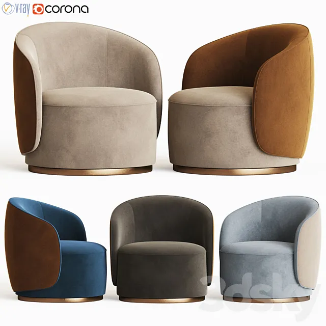 Fendi Casa Anabelle Armchair 3ds Max