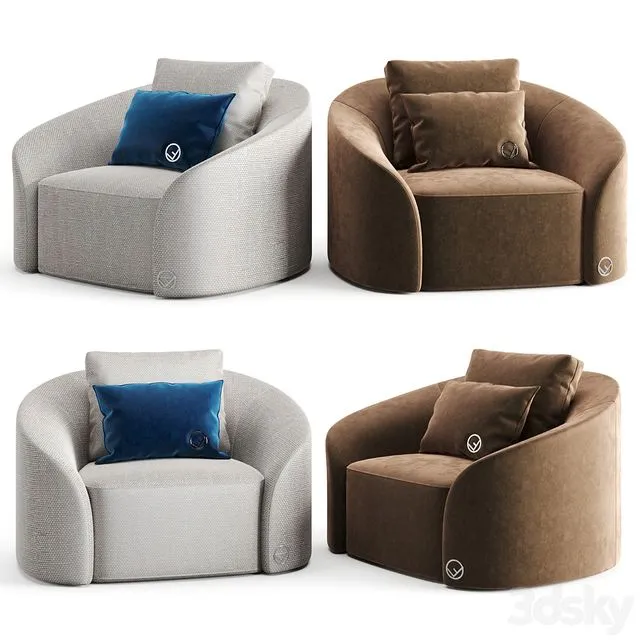 Fendi Casa Bradley Armchair 3dsMax Model