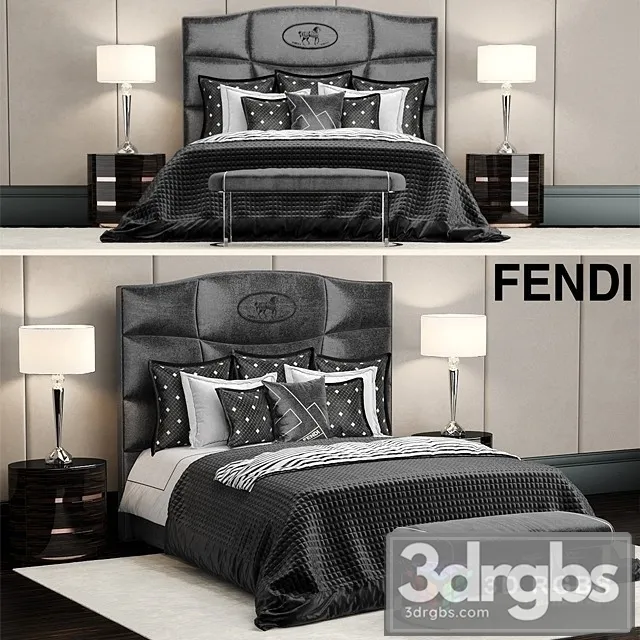 Fendi Casa George Luxury Bed 3dsmax Download