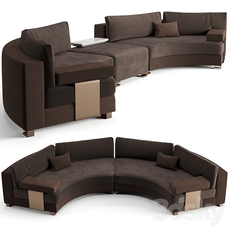 Fendi Casa Moore round sofa 3DS Max Model
