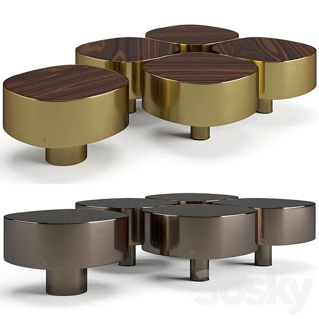 Fendi Casa Pastille coffee tables set 3ds Max