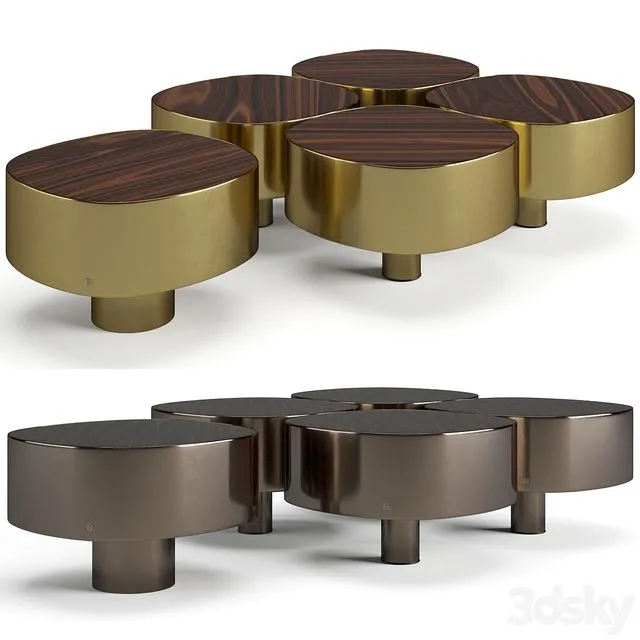 Fendi Casa Pastille coffee tables set 3dsMax Model