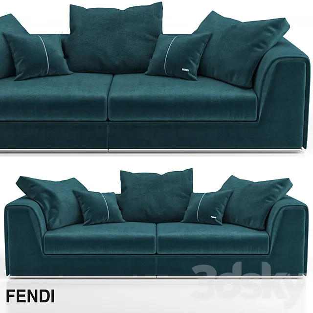 Fendi Casa Prestige Sofa Blue 3ds Max