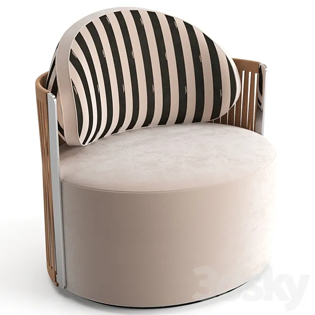 Fendi Casa Thea Lounge armchair 3ds Max