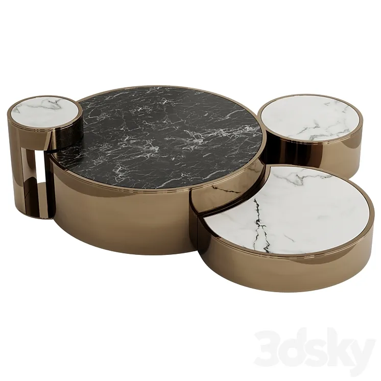 FENDI CONSTELLATION & CONSTELLATION MARBLE COFFEE TABLE 3DS Max Model