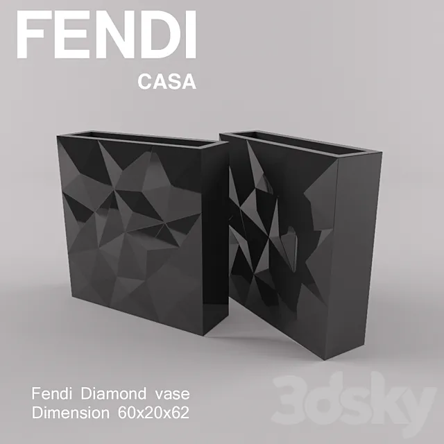 Fendi Diamond Vase 3DSMax File