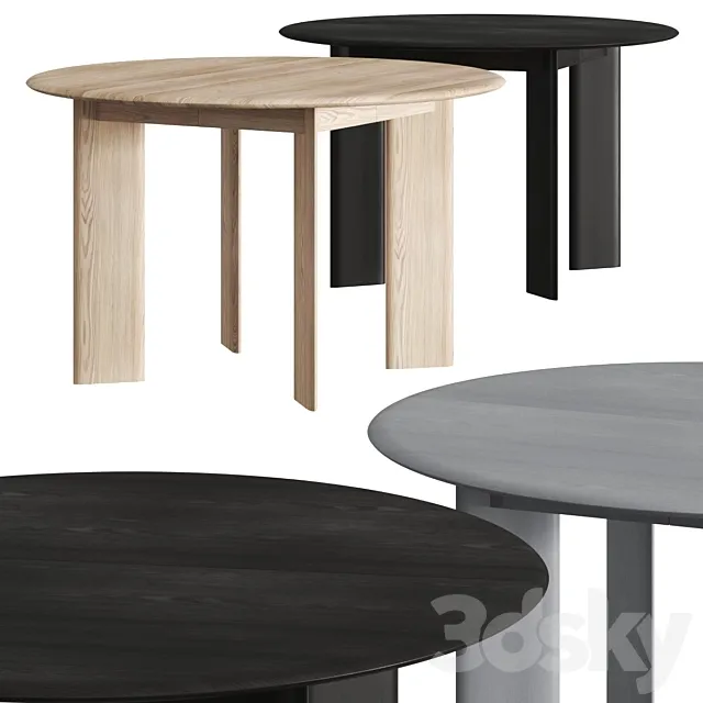 Ferm Living Bevel Round Dining Table 3DS Max Model