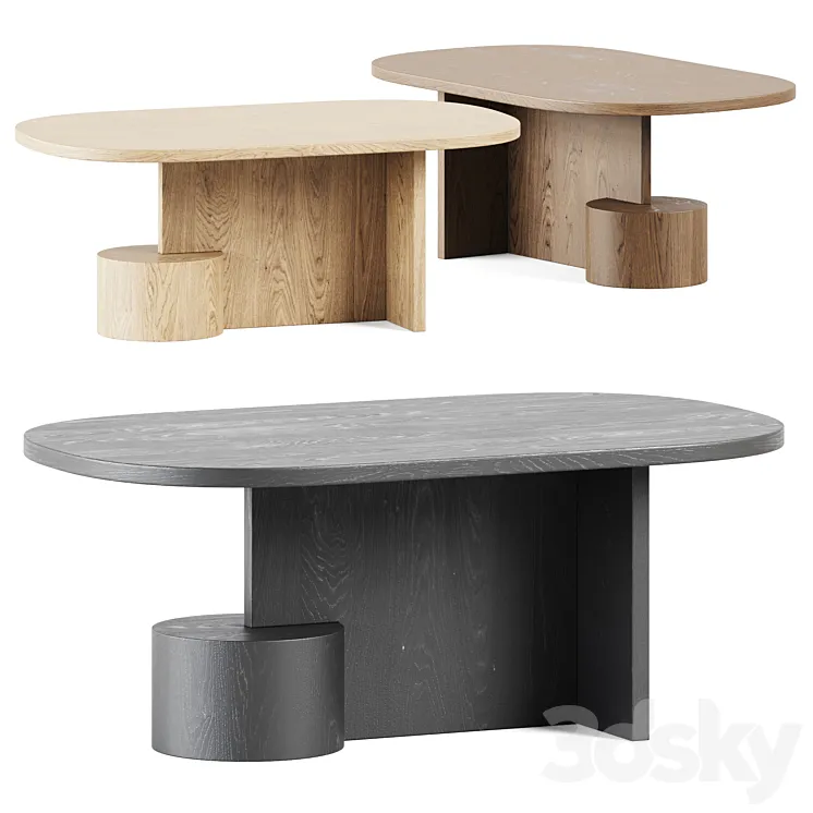 Ferm Living Insert Coffee Table \/ Wooden Table 3DS Max Model