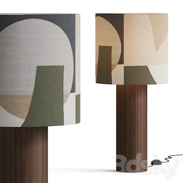 Ferm Living Post Floor Lamp Entire Lampshade 3DS Max Model