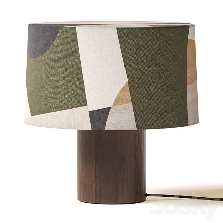 Ferm Living Post Table Lamp Entire Lampshade 3DS Max
