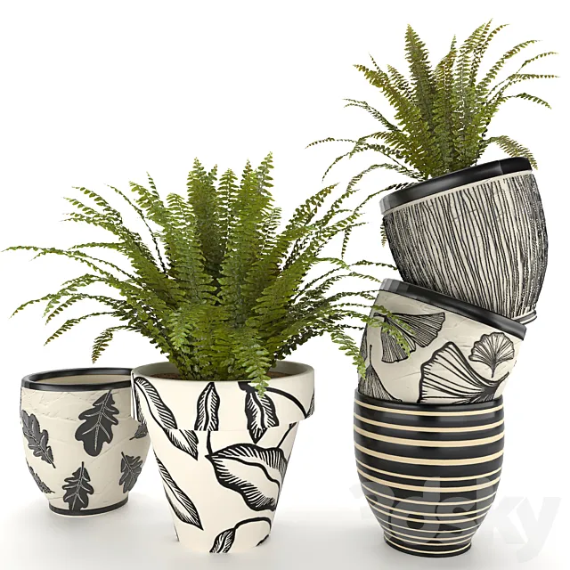 fern in vase 01 – indoor plant 3DS Max Model