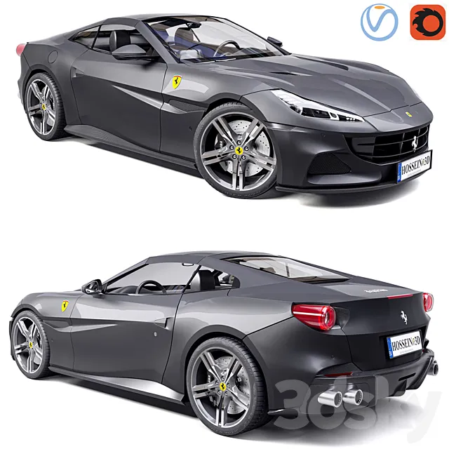 Ferrari Portofino 3DS Max Model