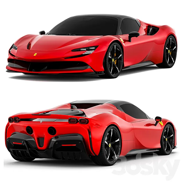 Ferrari SF90 Spider 3dsMax Model