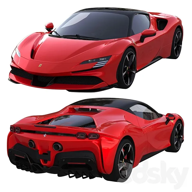 Ferrari SF90 Stradale 3DS Max Model