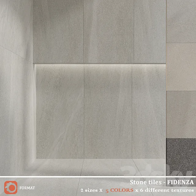 FIDENZA graphite gray silver tan sand 3DS Max Model