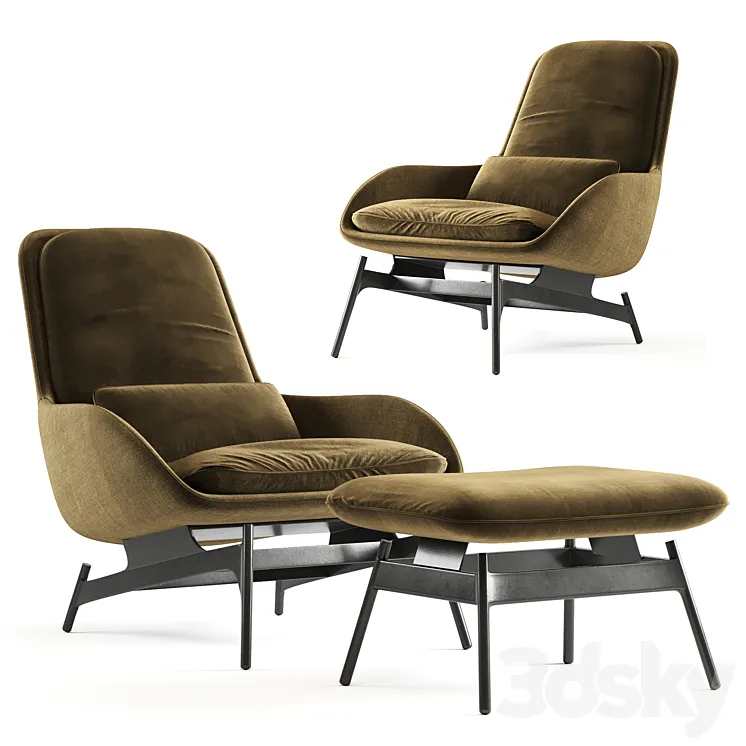 Field lounge chair 3DS Max