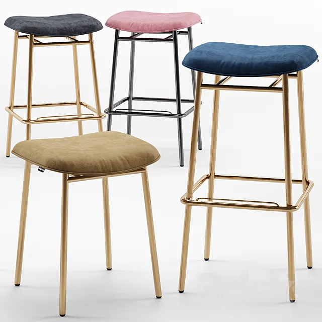 Fifties Backless Bar Stool – Calligaris 3ds Max