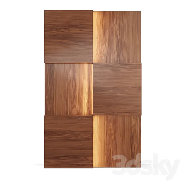 FIFTYFOURMS Dos Wall Panels 3DS Max Model