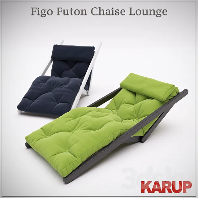 Figo Futon Chaise Lounge 3DS Max Model