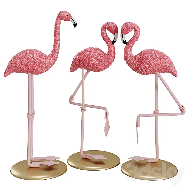 Figurine _flamingo 3DS Max