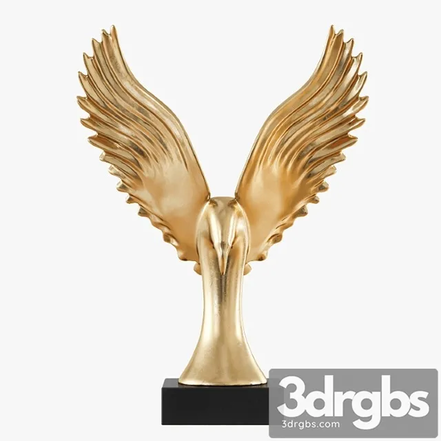 Figurine gold eagle wing 3dsmax Download