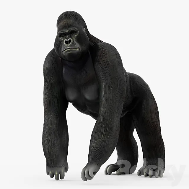 Figurine gorilla 3ds Max