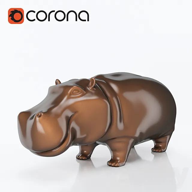 figurine Hippo Bongo 3DSMax File