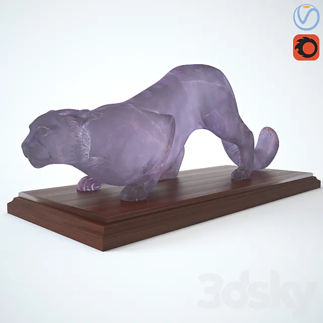 Figurine Snow Leopard 3ds Max