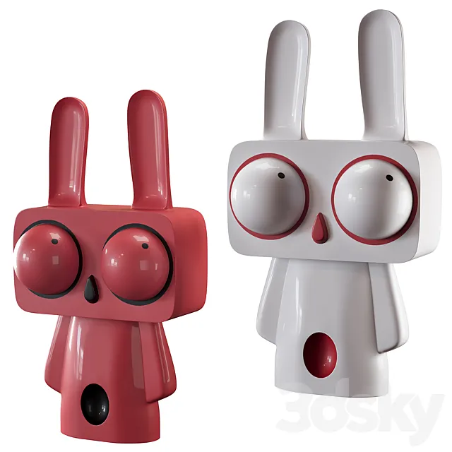 Figurine toy cartoon rabbit 3dsMax Model