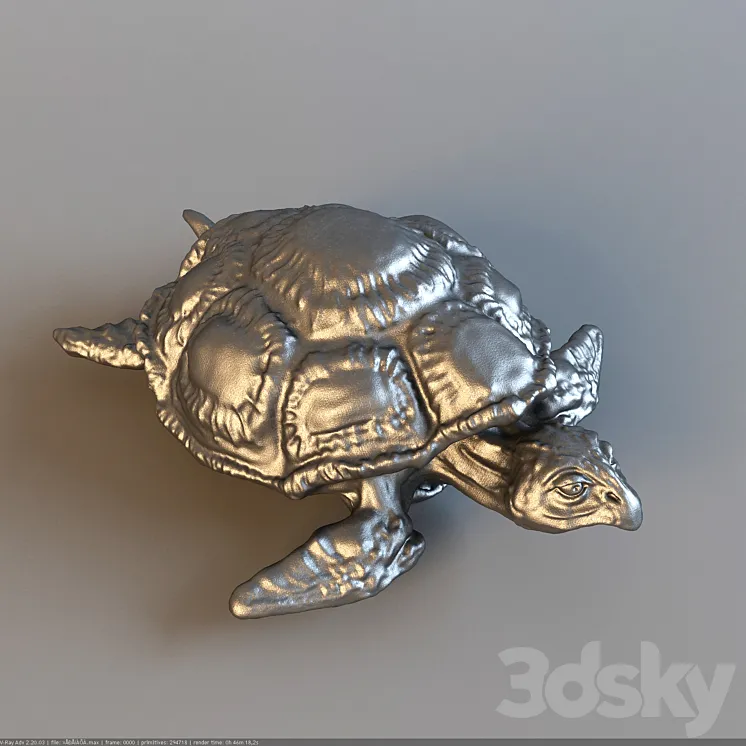 Figurine turtle 3DS Max