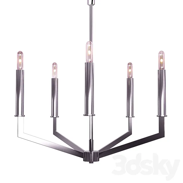 Filament Design 5 -Light Brushed Nickel Chandelier 3ds Max