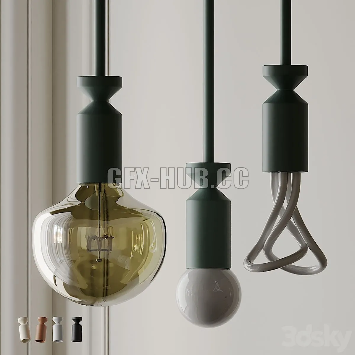 FILD and Plumen STICK Lamp 3dsMax Model