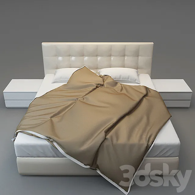 FIMES Double bed soft 3DS Max Model