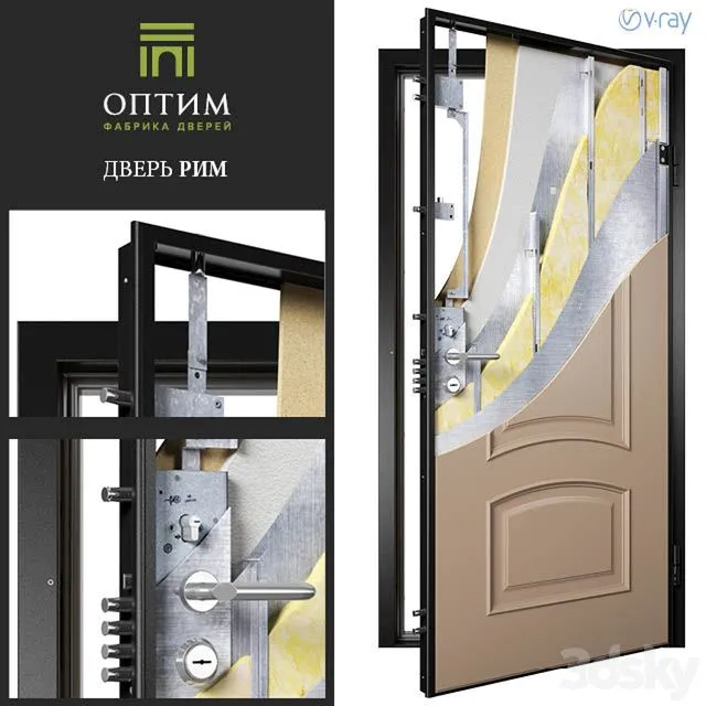 FINE. The front door series Rome 3dsMax Model