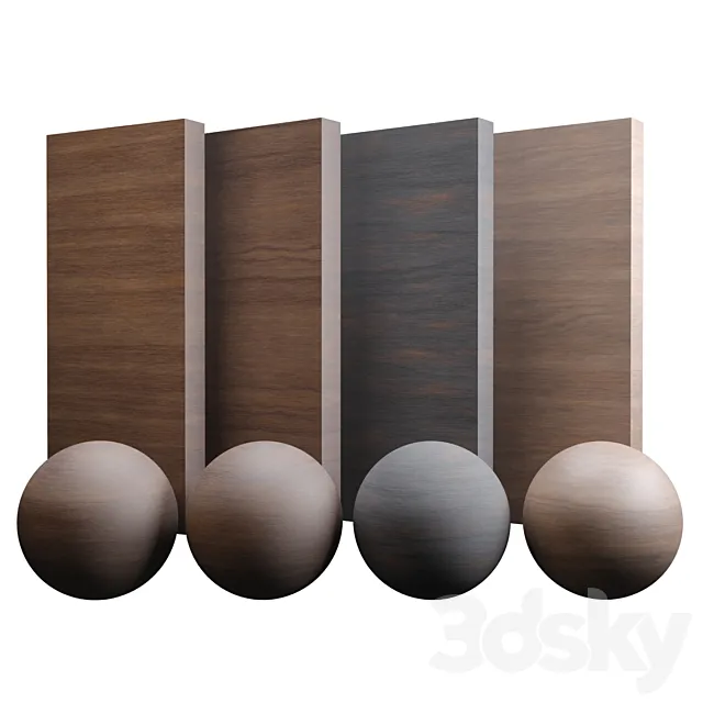 Fine Walnut Wood Varnished 3DS Max Model