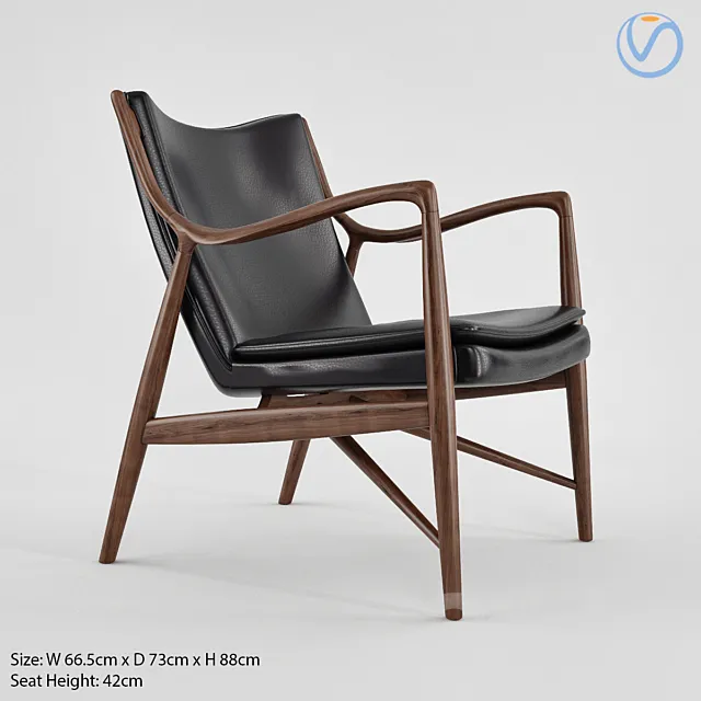 Finn Juhl 45 Chair 3ds Max