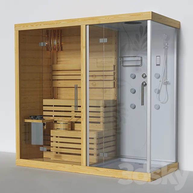 Finnish sauna 3ds Max