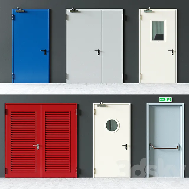 Fire doors from Novoferm Elite + 3DSMax File