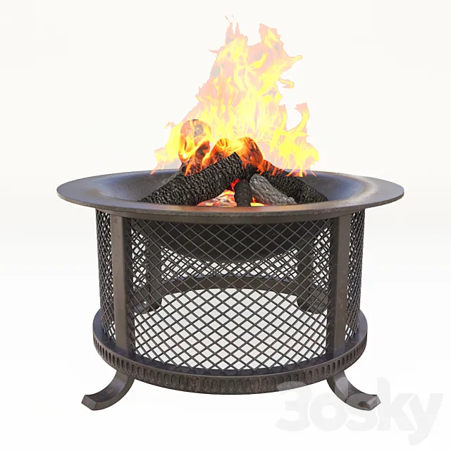 fire pit 3ds Max