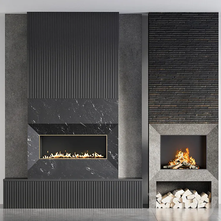 fire place 10 3DS Max Model