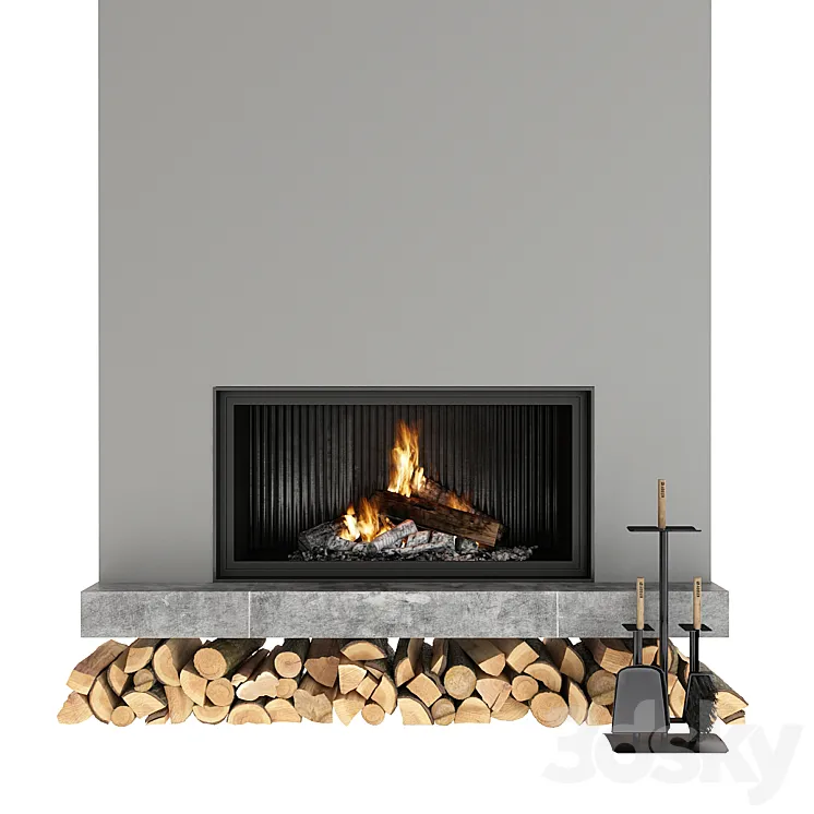 Fireplace 3DS Max