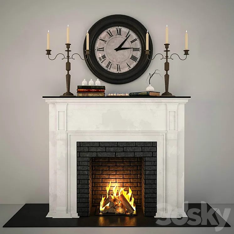 fireplace 3DS Max