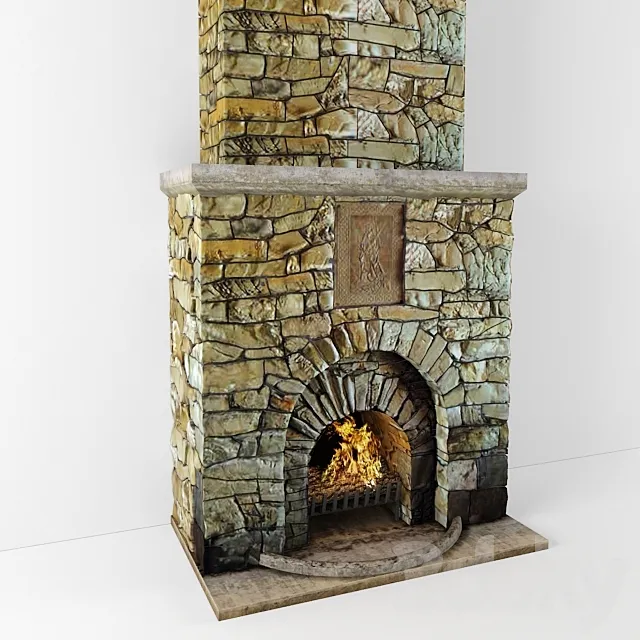 fireplace 3ds Max