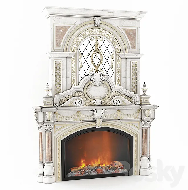 fireplace 3ds Max