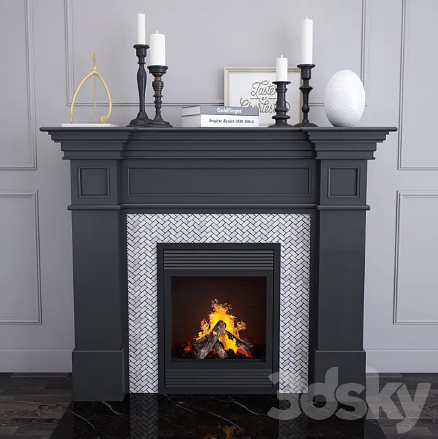 Fireplace 8 Black Edition 3ds Max