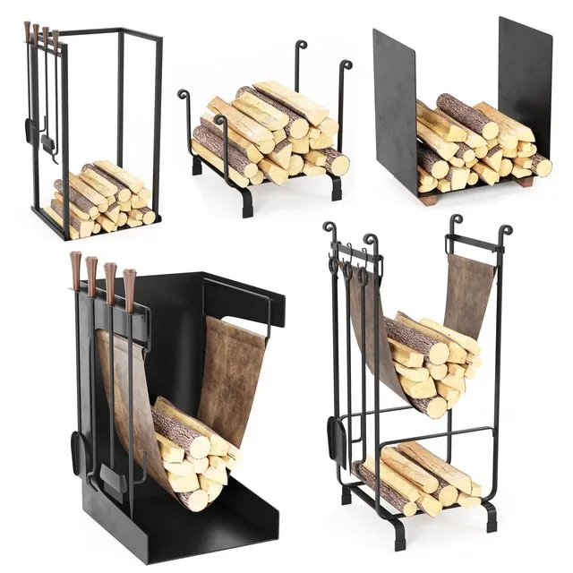 Fireplace Accessories set 02 3dsMax Model