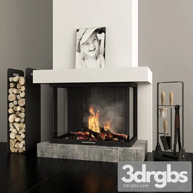Fireplace and accessories 3dsmax Download