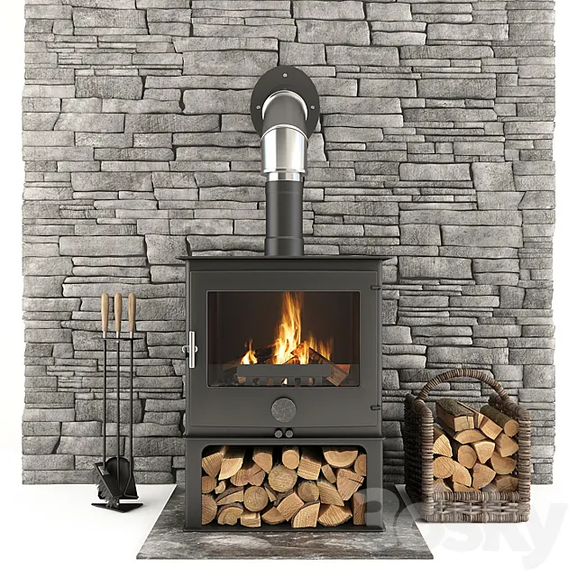 Fireplace and accessories 3DSMax File
