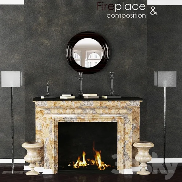 Fireplace and accessories 3DSMax File