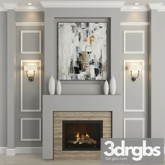 Fireplace and decor 18 3dsmax Download